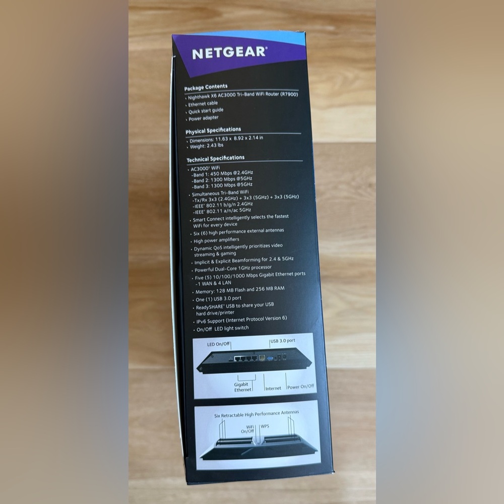 Netgear Nighthawk X6 - Tri-Band Wireless Router - R7900 - Preowned - Picture 6 of 7